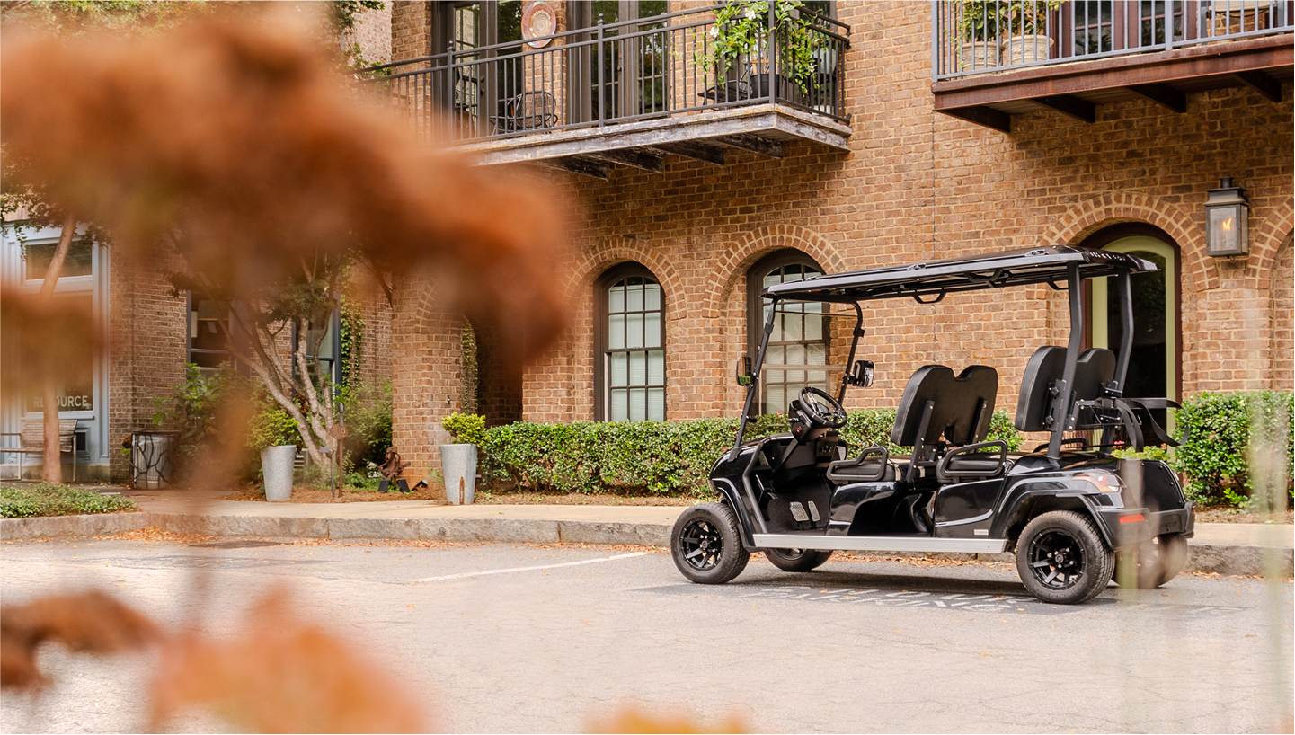 Beautiful golf cart in the neighborhood