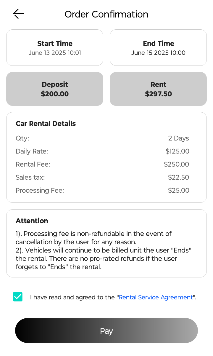 Step 6: Order Confirmation
